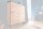 Highboard Holz Akazie 118 x 140 cm 3D-Front Schubladen Türen