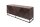 Beistellschrank Holz Metall 177 cm breit Dunkelbraun Schwarz