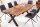 Esstisch Sheesham Holz Metall Baumkante 180 x 90 cm