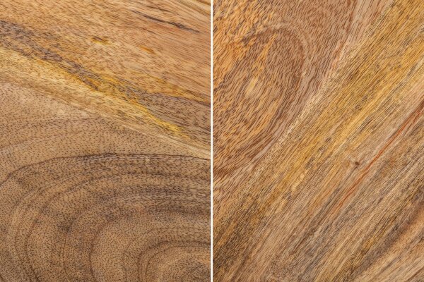 Couchtisch 2er Set Rattan Mango Holz Metall rund