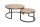 Couchtisch 2er Set Rattan Mango Holz Metall rund