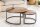 Couchtisch 2er Set Rattan Mango Holz Metall rund
