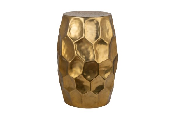 Beistelltisch Metall in Gold 30 x 30 cm Handarbeit