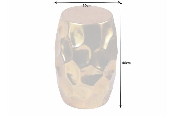 Beistelltisch Metall in Gold 30 x 30 cm Handarbeit
