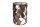 Beistelltisch Hartglas Metall in Messing Antik 40x40 cm