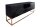 Fernsehboard Schwarz Gold 160 cm Handarbeit Holz Metall