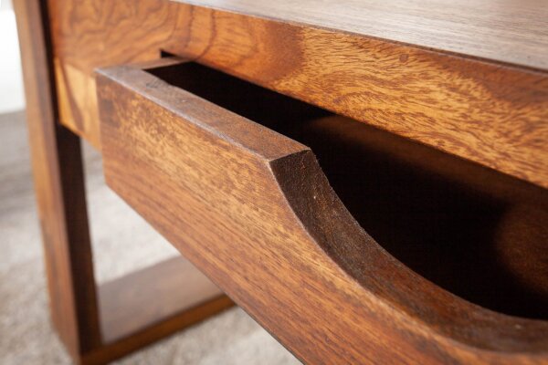 CouchtischSheesham Holz mit Schublade Natur 100x50 cm