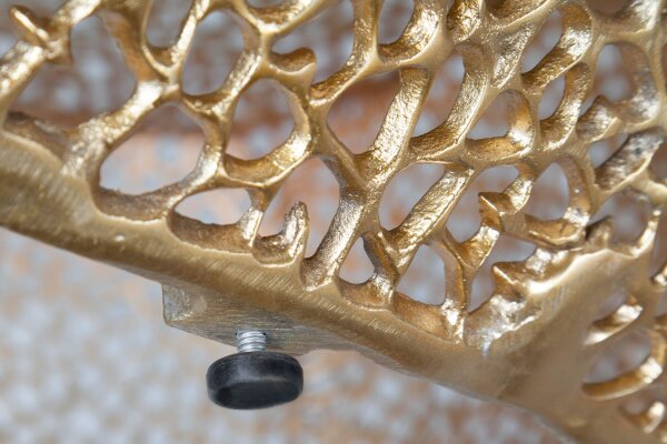 Couchtisch Metall in Gold 122 x 122 cm Handarbeit