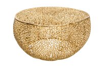 Couchtisch Metall in Gold 80 x 80 cm Handarbeit