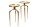 Beistelltisch 2er Set Metall in Gold rund Handarbeit
