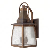 Wandlampe Außen Braun Echt-Messing Hof Haus MAINE