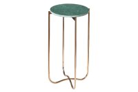 Beistelltisch Marmor Metall in Grün Gold 35 x 35 cm