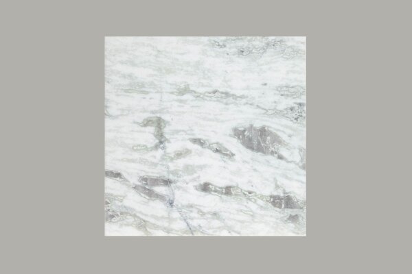 Couchtisch Marmor Metall in Weiß Schwarz 50 x 50 cm