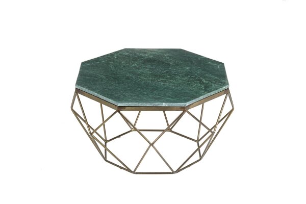 Couchtisch Marmor Metall in Grau Schwarz 70 x 70 cm