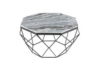 Couchtisch Marmor Metall in Grün Schwarz 70 x 70 cm