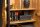 Highboard Schwarz Gold 70 x 140 cm Mangoholz Metall dekorativ