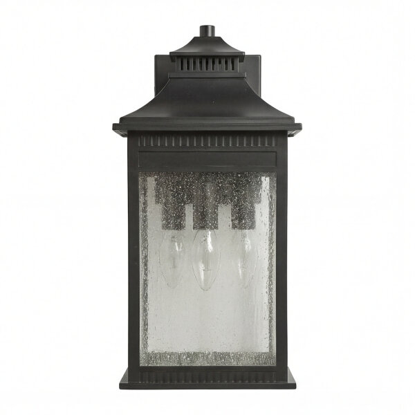 Wandlampe Braun IP44 eckig außen Vintage Design
