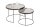 Beistelltisch 2er Set mit Tabletts Metall in Silber Schwarz
