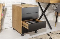 Rollcontainer mit Schublade in Eiche Schwarz 40x45 cm