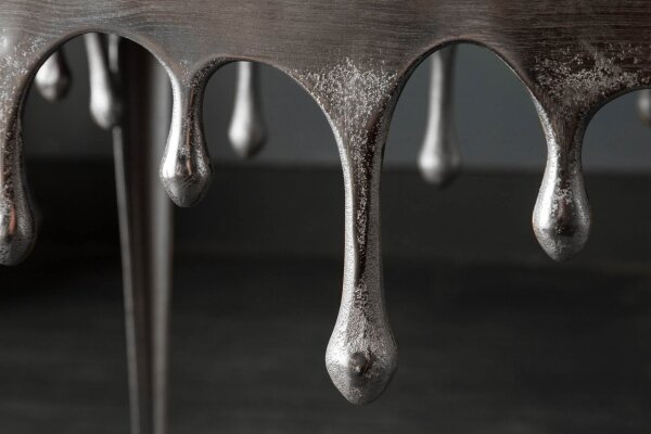 Beistelltisch Aluminium in Silber 34 x 34 cm