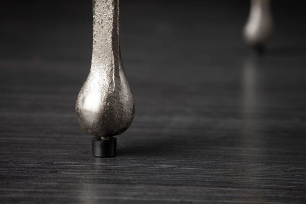 Beistelltisch Aluminium in Silber 34 x 34 cm