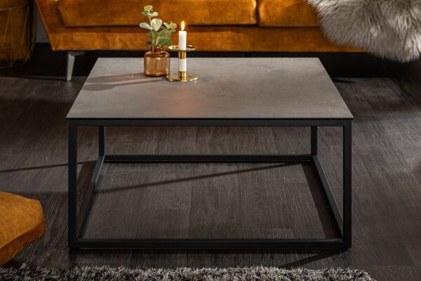 Couchtisch Keramik in Grau Beton Optik 75x40 cm (BxH)