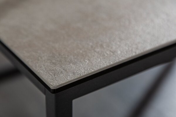 Couchtisch Keramik in Grau Beton Optik 75x40 cm (BxH)
