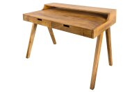 Schreibtisch mit Schublade Mango Holz in Natur 120x86 cm