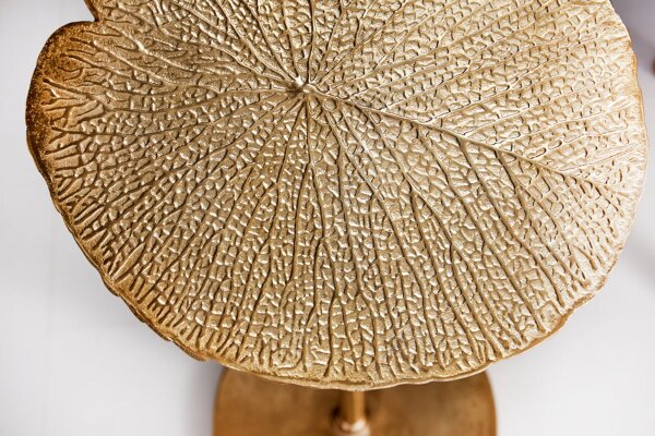 Beistelltisch Metall in Gold 40 x 38 cm Handarbeit