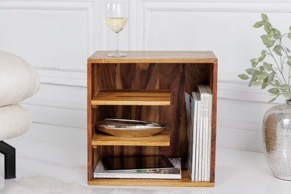Beistelltisch Sheesham Holz in Natur 43 x 30 cm