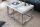 Couchtisch 2er Set MDF Metall in Weiß Chrom mit Tabletts