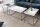 Couchtisch 2er Set MDF Metall in Weiß Chrom mit Tabletts