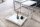 Couchtisch 2er Set MDF Metall in Weiß Chrom mit Tabletts