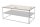 Couchtisch Holz (Eiche) Metall in Schwarz Natur 95x55 cm