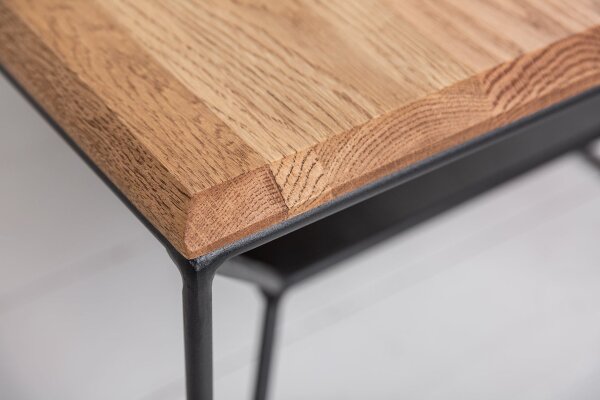 Couchtisch Holz (Eiche) Metall 110 x 55 cm