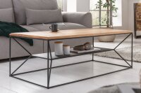 Couchtisch Holz (Eiche) Metall 110 x 55 cm