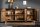 Sideboard Schwarz Gold 140 x 75 cm Holz Metall Handarbeit