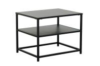 Beistelltisch mit Stauraum Stahl in Schwarz 50 x 40 cm