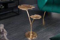 Beistelltisch Metall in Gold 50 x 32 cm Handarbeit