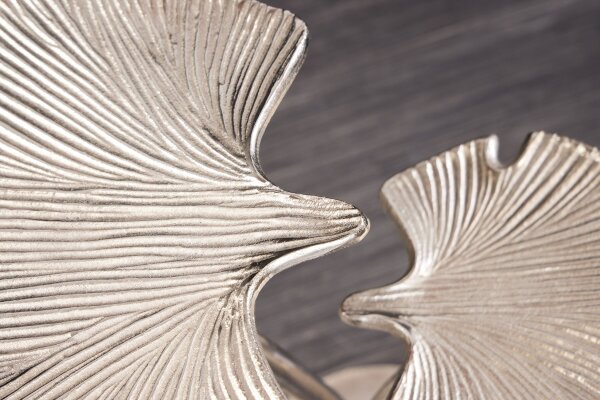 Beistelltisch Metall in Silber 50x32 cm Handarbeit