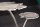 Beistelltisch Metall in Silber 50x32 cm Handarbeit