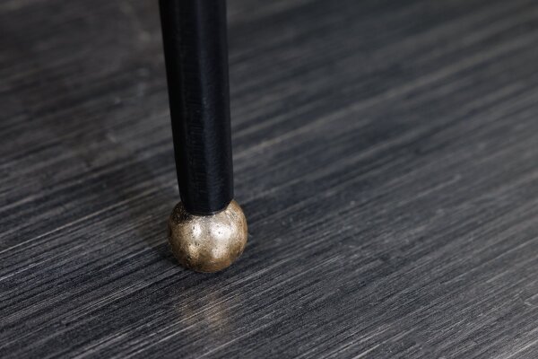 Couchtisch Metall in Gold Schwarz 75x73 cm Handarbeit