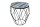 Couchtisch Marmor Metall 50 x 50 cm in Grau Schwarz