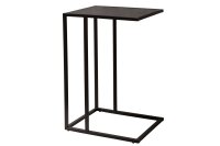 Beistelltisch in Schwarz 43 x 35 cm C-Form Metall MDF