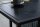 Beistelltisch in Schwarz 43 x 35 cm C-Form Metall MDF
