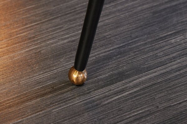 Couchtisch Metall in Gold Schwarz 94x92 cm Handarbeit