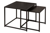 Beistelltisch 2er Set in Schwarz quadratisch Modern
