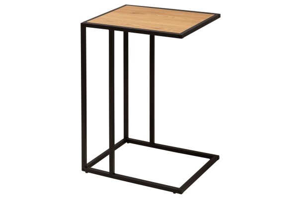 Beistelltisch 43x35 cm C-Form H: 63 cm Metall MDF