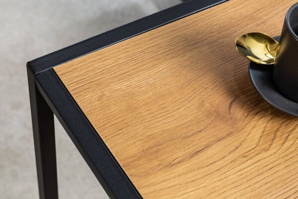 Beistelltisch 43x35 cm C-Form H: 63 cm Metall MDF