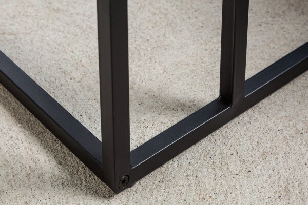 Beistelltisch 43x35 cm C-Form H: 63 cm Metall MDF